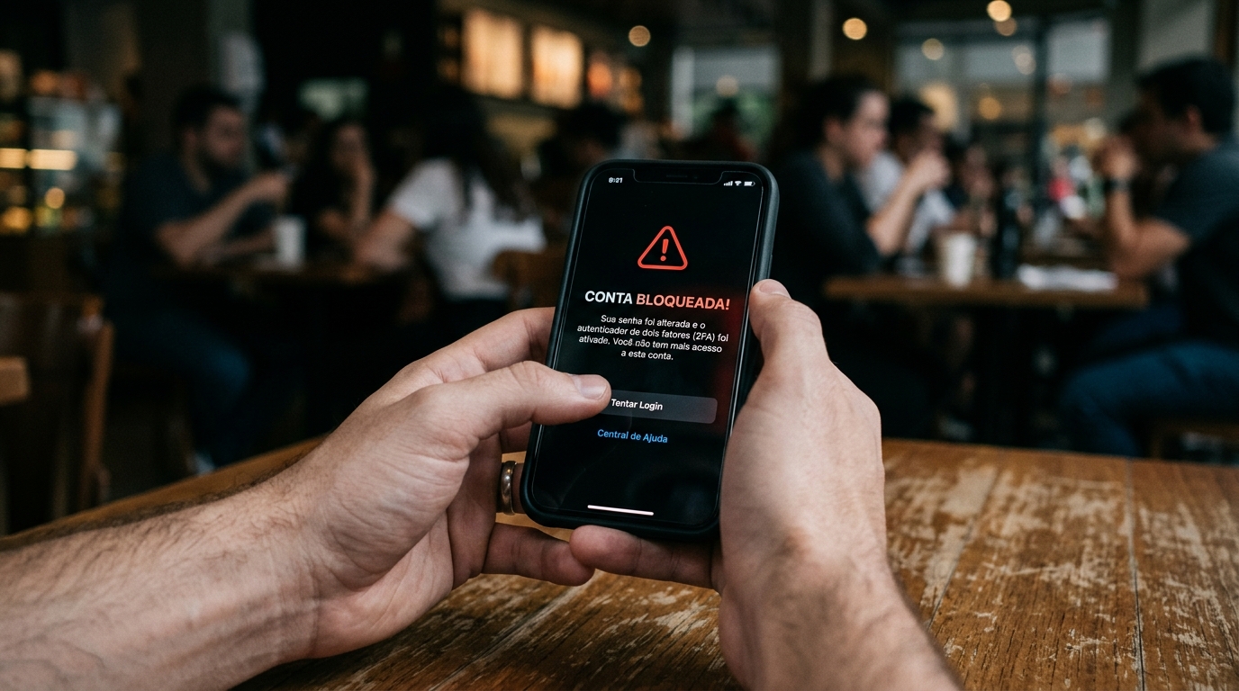 O hacker trocou seu e-mail e ativou o autenticador — e agora você está do lado de fora