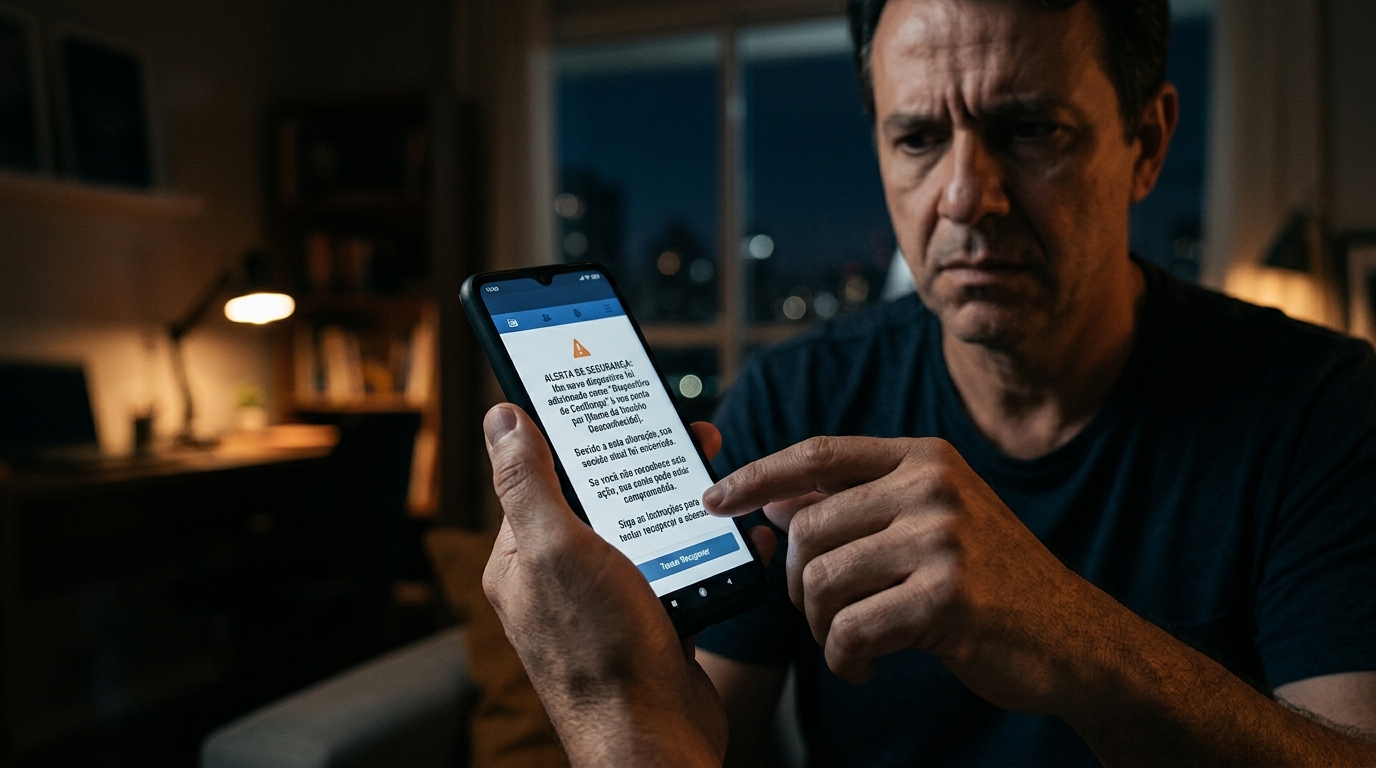 O hacker adicionou um dispositivo de confiança no seu Instagram — e agora você está do lado de fora