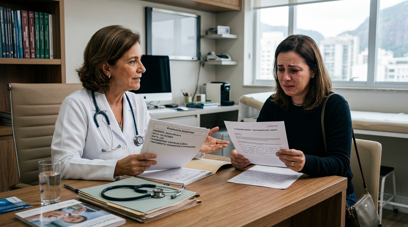 Seu plano negou o tratamento. O médico diz que não pode esperar. O que fazer agora?
