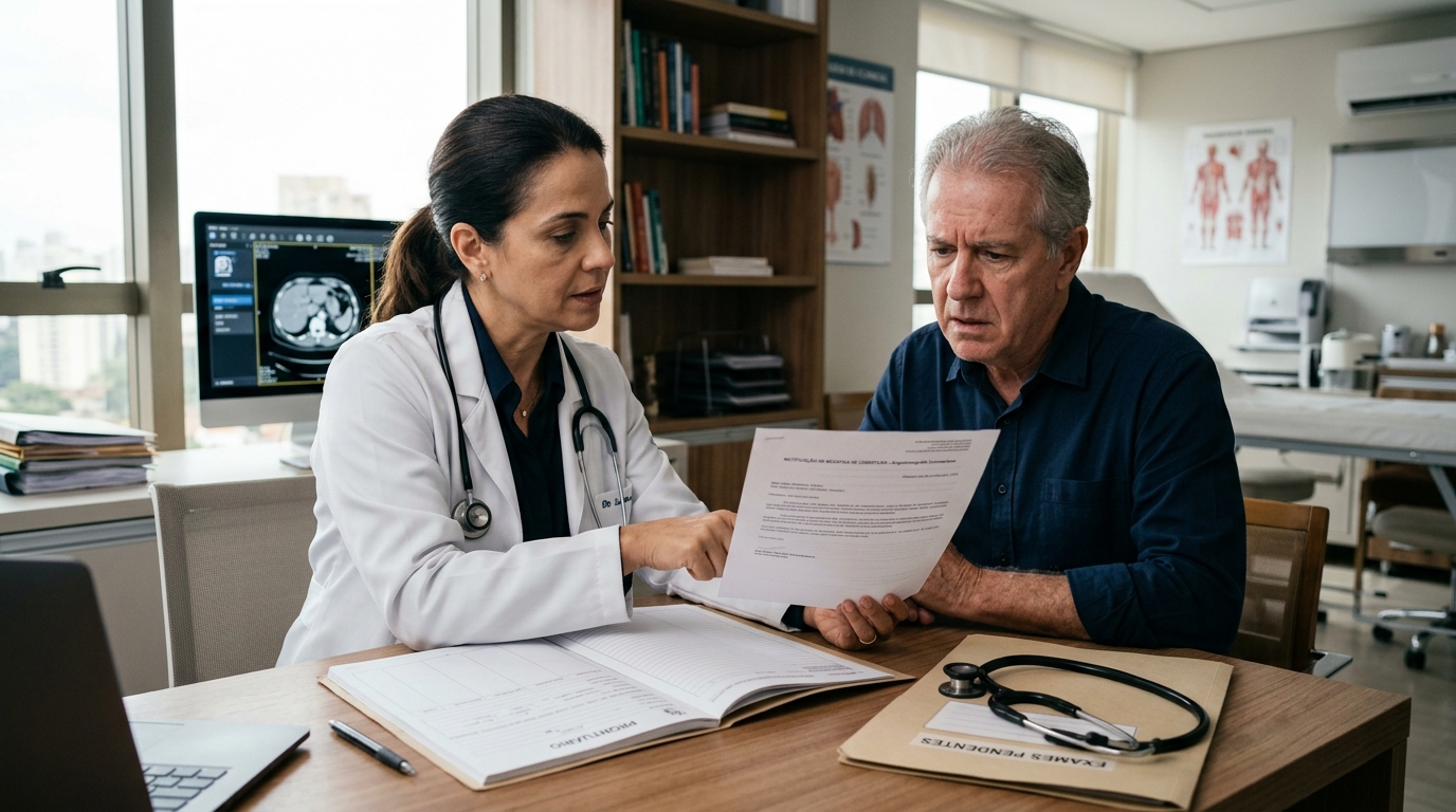 Seu cardiologista pediu a angiotomografia. O plano disse que não. Quem tem razão?