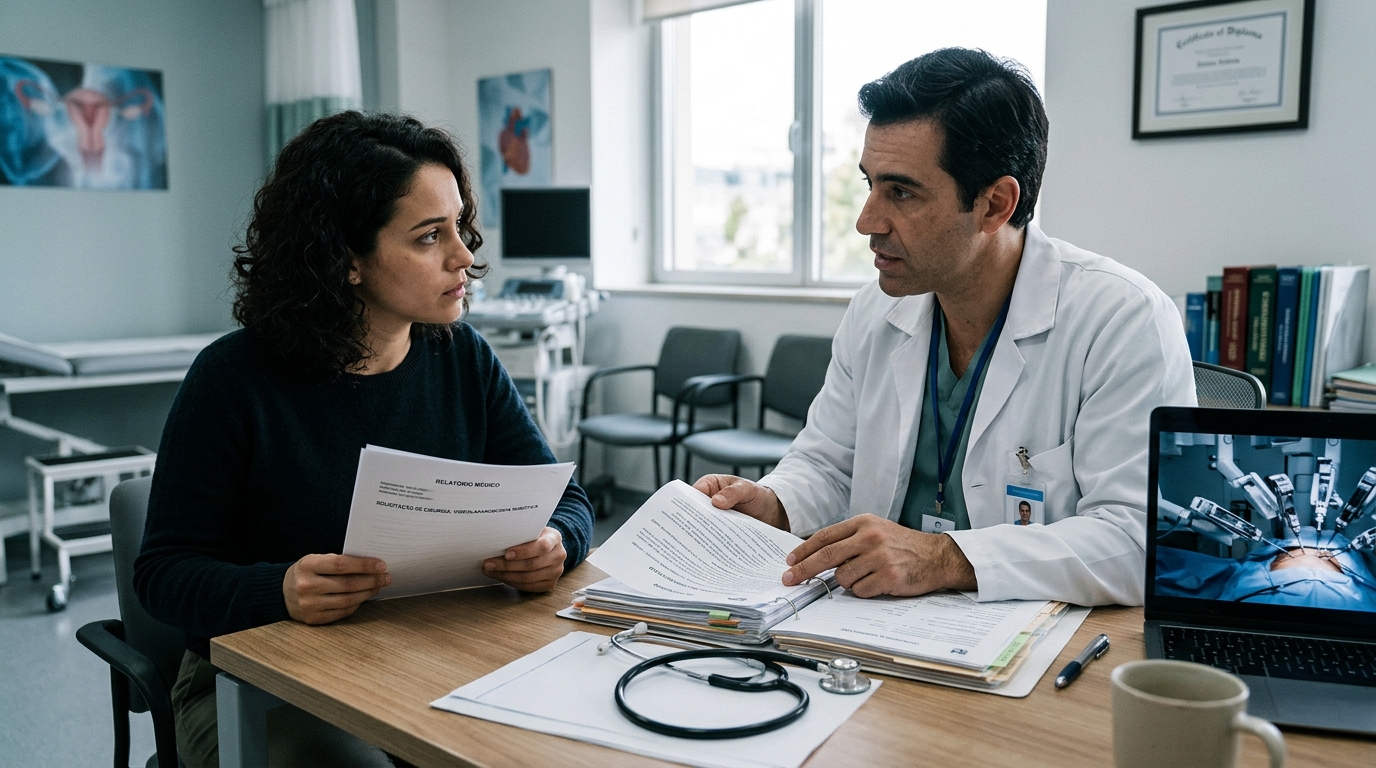 Seu plano negou a videolaparoscopia robótica dizendo que a convencional é suficiente — mas isso é argumento jurídico ou argumento médico?