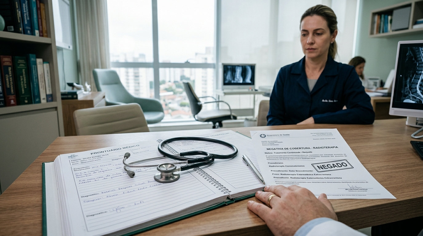 Seu plano negou radioterapia chamando de "tratamento continuado"? Isso tem nome — e tem solução