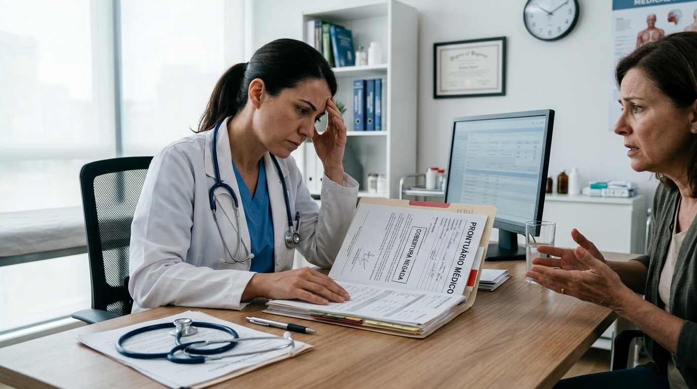 O plano disse que quimio basta. Mas quem decidiu isso foi o médico, ou o operador?
